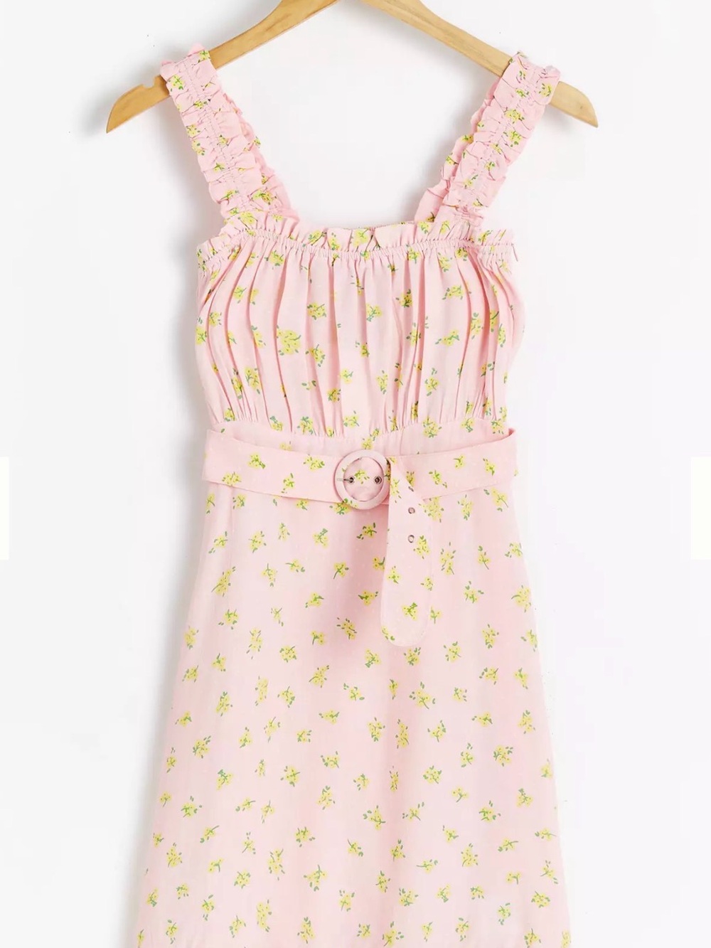 Faithfull the Brand Mid Summer Mini Dress Luda Floral Pink NWT Small - Picture 9 of 9